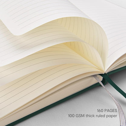 &And Per Se Lined Journal Notebook – A5 Hardcover, 160 Pages 100gsm Thick Paper, College Ruled for Writing - 5.7”x8” (Dark Green)