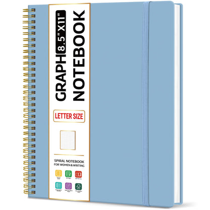 Taja Large Spiral Lined Notebook for Work, Journal for Women & Men