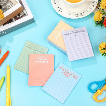 Pajean 12 Designs Funny Sticky Notes, Office to Do List,Classic Style