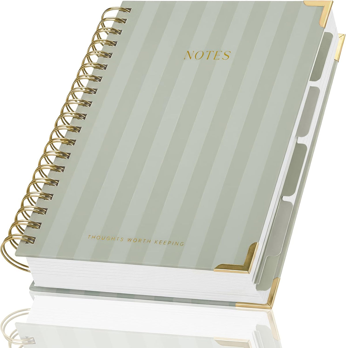 Aesthetic Thick Spiral Notebook With Tabs - Journal For Women Size B5