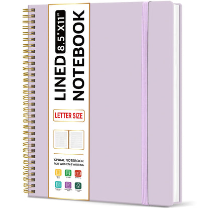 Taja Large Spiral Lined Notebook for Work, Journal for Women & Men