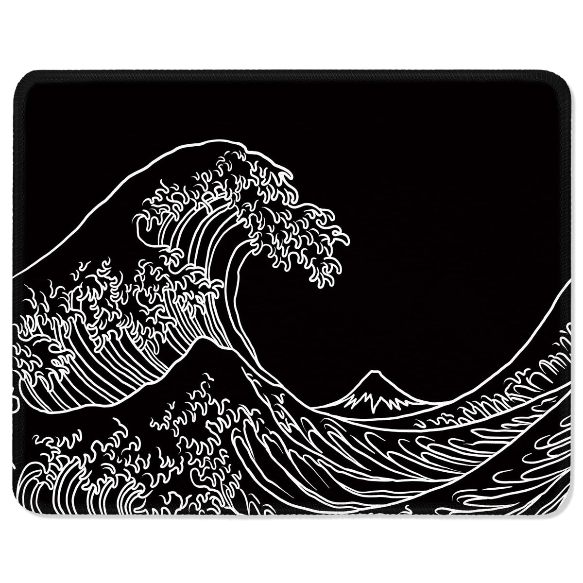 ITNRSIIET Mouse Pad with Stitched Edge Premium Textured Smooth Precise Operation Waterproof Washable Non-Slip Rubber Base Desktop Protection Mat, 10.2×8.3×0.12 inches, Palm Texture