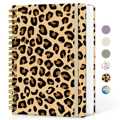 Taja Spiral Notebook for Work Thick Hardcover Lined Journal for Note Taking