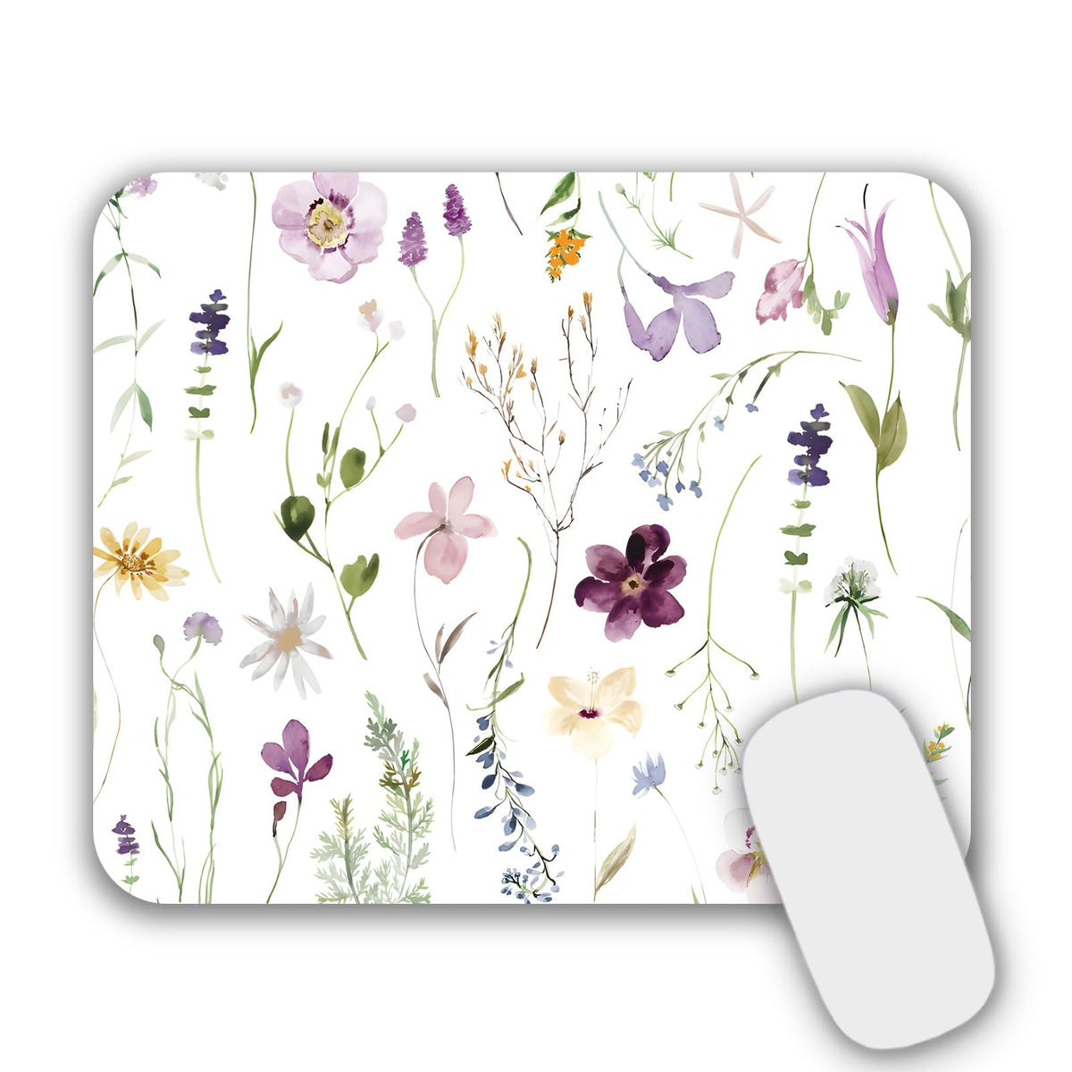 Mouse Pad Purple Butterflies Mouse Mat for Desk Laptop Computer
