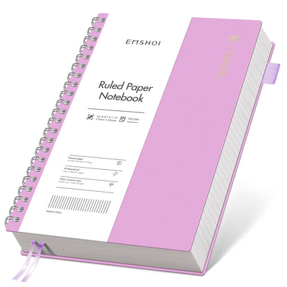 EMSHOI Lined Spiral Journal Notebook, 300 Pages, B5 Size (7.4'' x 10.1'')