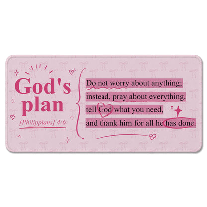 Inspirational Christian God Says I Am Mouse Pad, Minimalist Boho Floral Bible Verse Affirmation Mouse Pads Mousepad for Home Office Dorm Computers Laptop Supplies Desk Accessories, 9.5x7.9 Inch