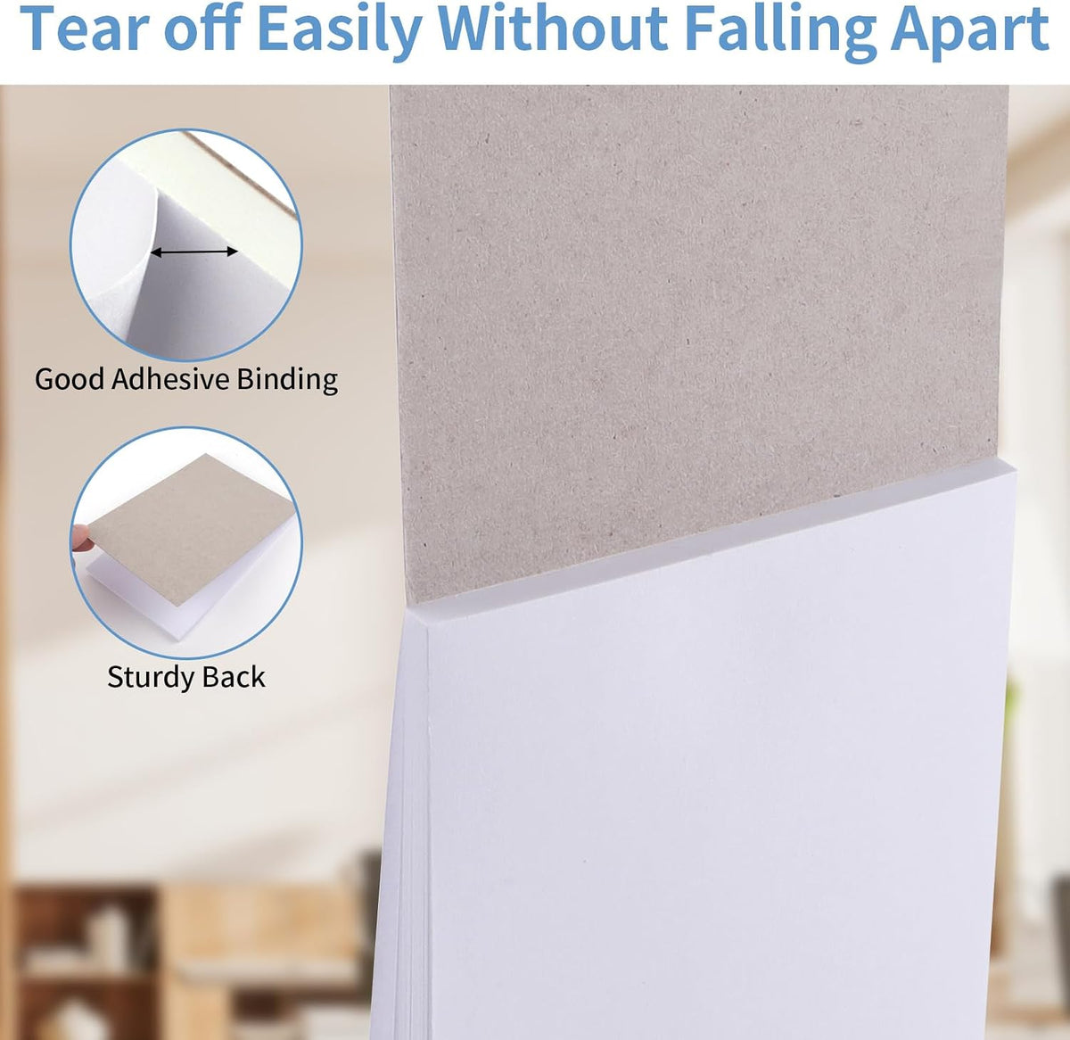 Hoiny 6 Pack Note Pads 4x6, Blank Server Notepad, Small Memo Scratch Paper