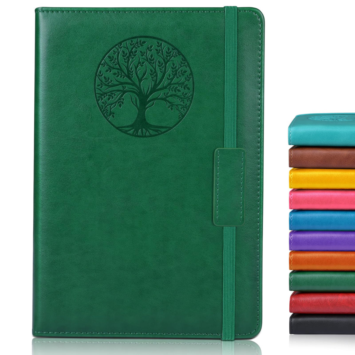 Biuwory Leather Journal Notebook,256 Thick Lined Pages,Hardcover 5.7"×8.3"