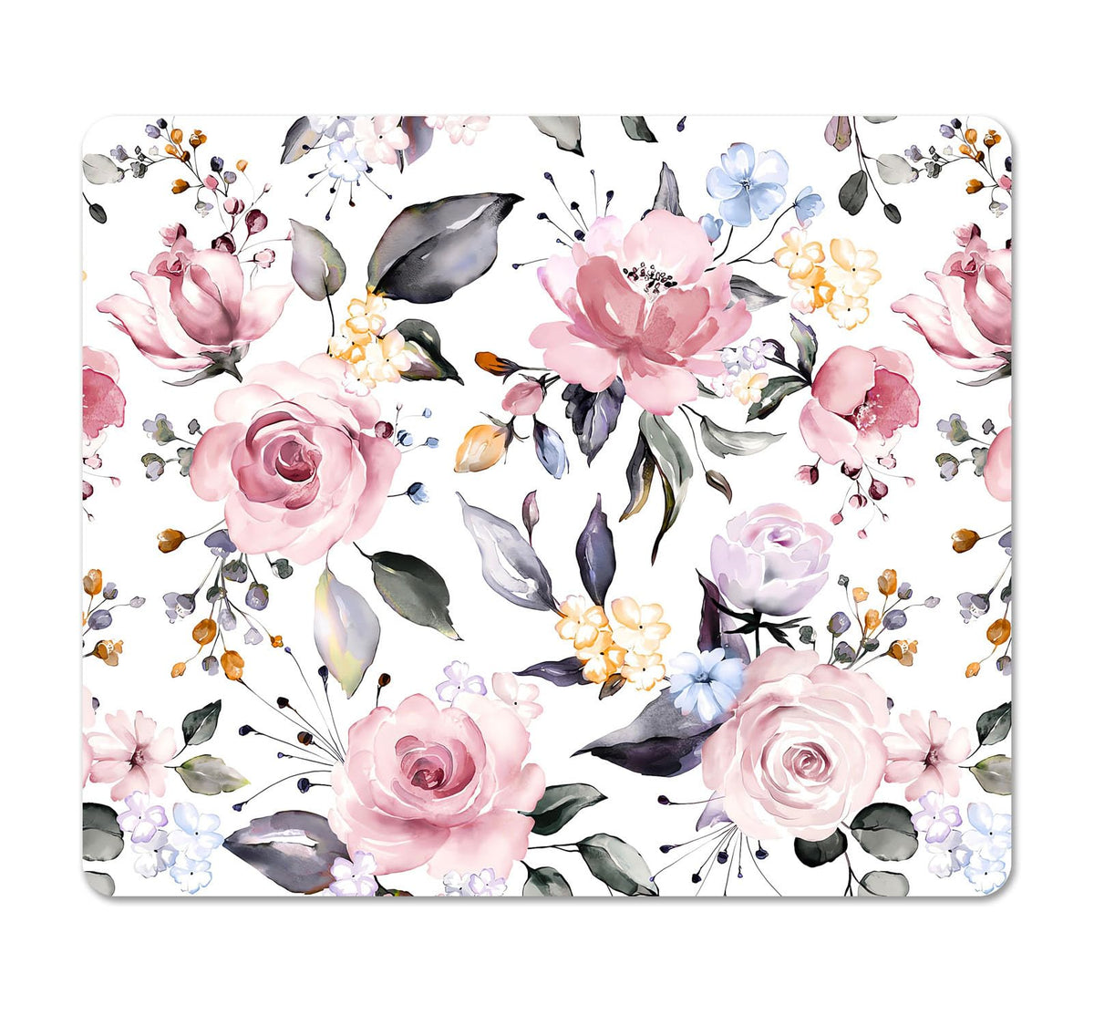 Square Cute Mouse Pad Daisy, Boho Floral Flower Mouse Pads for Desk, Non-Slip Rubber Beige Mousepad Washable Cloth, Minimal Computer Pad Decor Gifts, Coworker Gift for Girls Kids Women, 9.5x7.9 inch