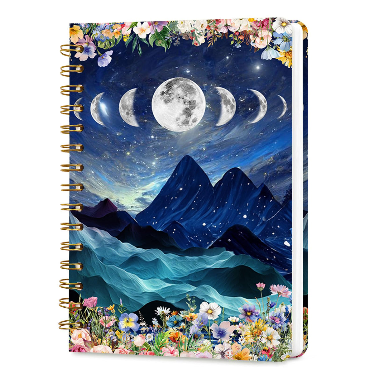 Lined Spiral Journal Notebook for Work A5, 160 Pages, Explosive Cat
