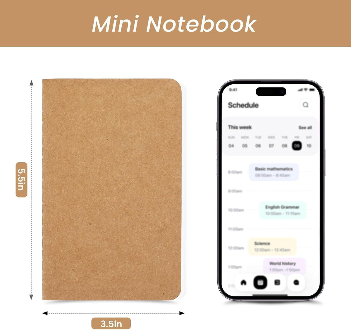 Oucaru 16PCS Mini Notebooks Bulk, Small Pocket Notebook, 3.5"x5.5" Blank