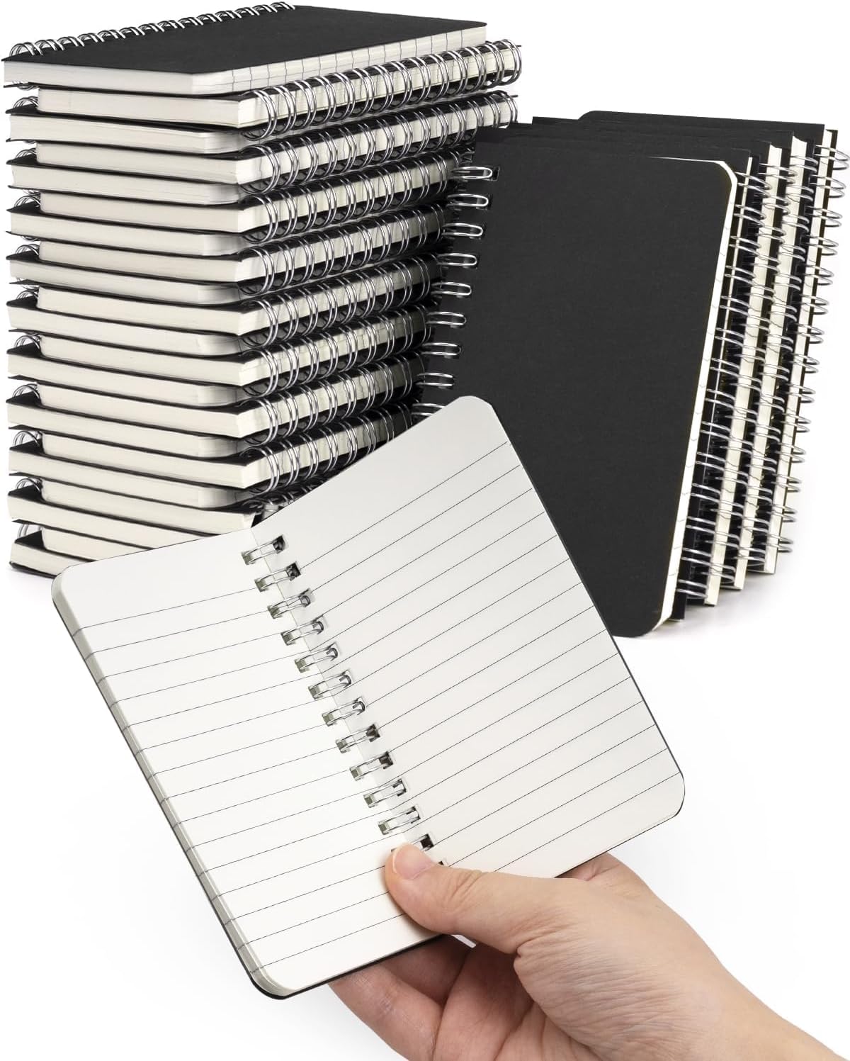 Dynta Mini Spiral Notebooks 3x5 Bulk, Pocket Notebooks Memo Pads 30 Packs