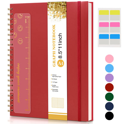 Spiral Notebook Journal 8.5” x 11”, A4 Large Notebooks for Women Men, College Ruled Lined Journal, 100 GSM Paper, Hardcover Spiral Bound Journals for Work School Writing Note Taking Business, Purple