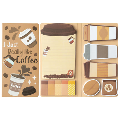 B1ykin Sticky Notes Set - 550 Sheets Memo Writing Pad Cat Floral Design