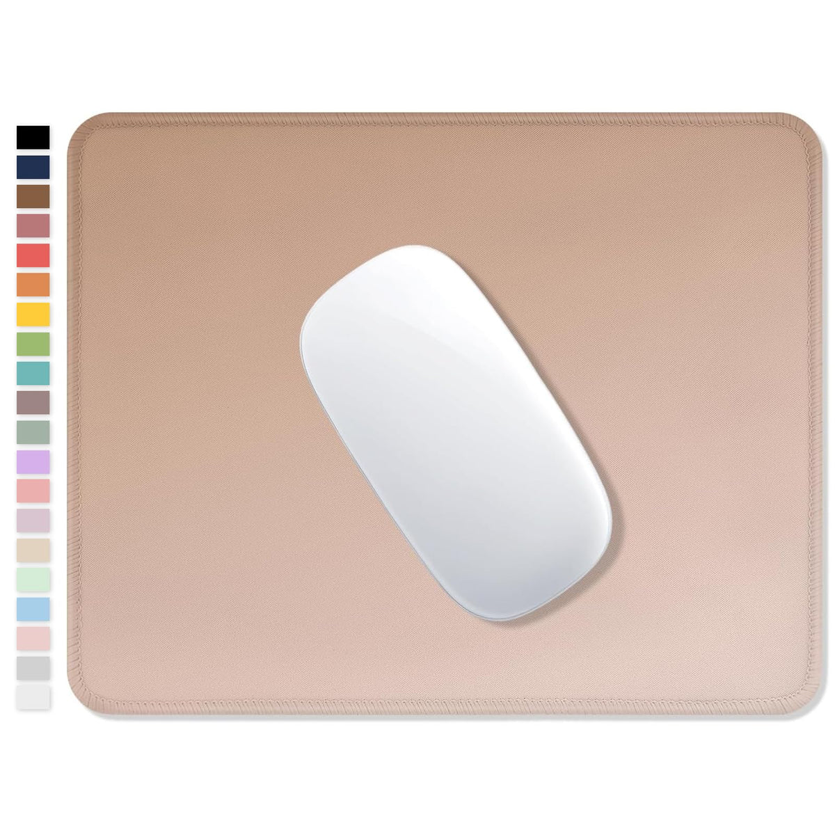 ITNRSIIET Mouse Pad with Stitched Edge Premium Textured Smooth Precise Operation Waterproof Washable Non-Slip Rubber Base Desktop Protection Mat, 10.2×8.3×0.12 inches, Palm Texture
