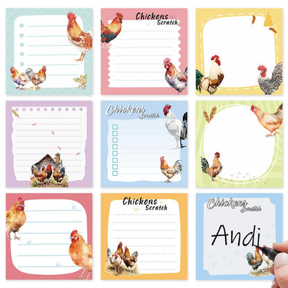 Gothic Sticky Notes 3x3 Dark Style Stationery 9-Pack