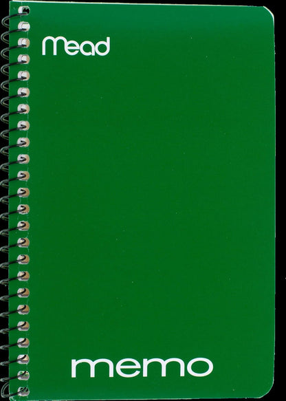 Mead Spiral Memo Notebook, 8 Pack, Pocket Notebook, College Ruled Paper, 3" x 5", 60 Sheets per Notebook, Assorted Colors (73605)