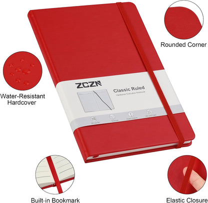 ZCZN 8 Pack Lined Journal Notebooks for Work, 5.5"x8.3", 192 Pages,8 Colors