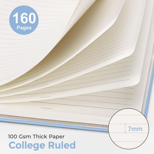 AHGXG Spiral Journal Notebook, 160 Lined Pages, A5 Size (5.7'' x 8.3'')
