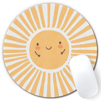 Boho Colorful Sunshine Rainbow Mouse Pad, Cute Sunshine Mouse Pads Mousepad for Desk Home Office Dorm Computers Laptop, Boho Office Supplies Desk Accessories, 7.9x7.9 Inch