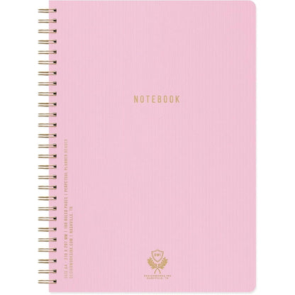 DesignWorks Ink Textured Twin Wire Notebook, Lilac, 8.25 x 11.625 in