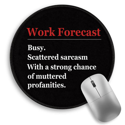 Inspirational Quote Work Mouse Pad, Positive Small Round Mousepad