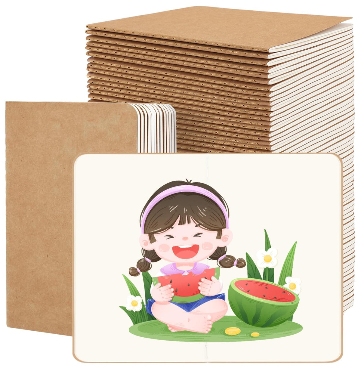 Oucaru 16PCS Mini Notebooks Bulk, Small Pocket Notebook, 3.5"x5.5" Blank