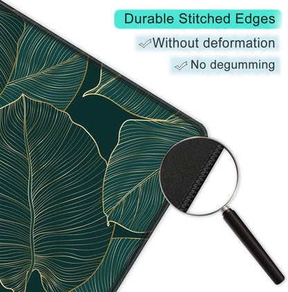 ITNRSIIET Mouse Pad with Stitched Edge Premium Textured Smooth Precise Operation Waterproof Washable Non-Slip Rubber Base Desktop Protection Mat, 10.2×8.3×0.12 inches, Palm Texture