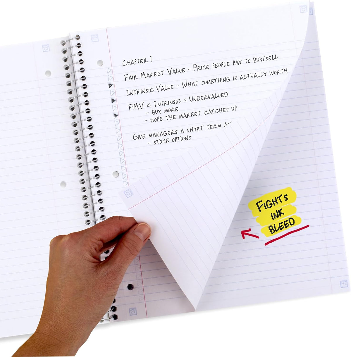 Five Star Spiral Notebook + Study App, 2 Pack, 1 Subject, College Ruled, 8-1/2" x 11", 80 Sheets, Fights Ink Bleed, Water Resistant Cover, Soft Petals (820331F-ECM)