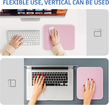 Pink Mouse Pad, Nice and Cute Mouse Pad, Splash-Proof Textured 10.2 x 8.2Inch, Stitched Edge Non-Slip Waterproof Rubber