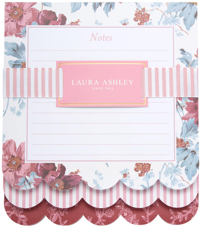 Laura Ashley 3-in-1 Layered Notepad 6.5x7.5 in 150 Lined Tear-Off Sheets