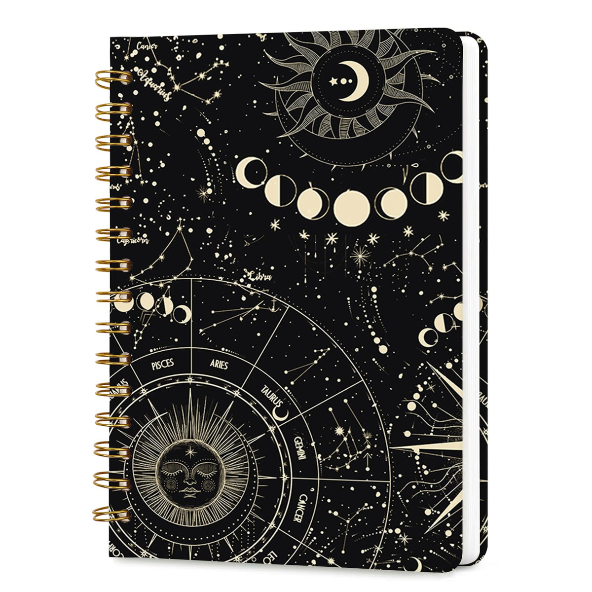 Lined Spiral Journal Notebook for Work A5, 160 Pages, Explosive Cat