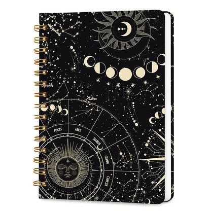 Lined Spiral Journal Notebook for Work A5, 160 Pages, Explosive Cat