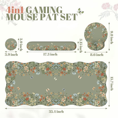 iCasso Keyboard Pad for Workspace, Green 35.4"x15.7" Desk Protector