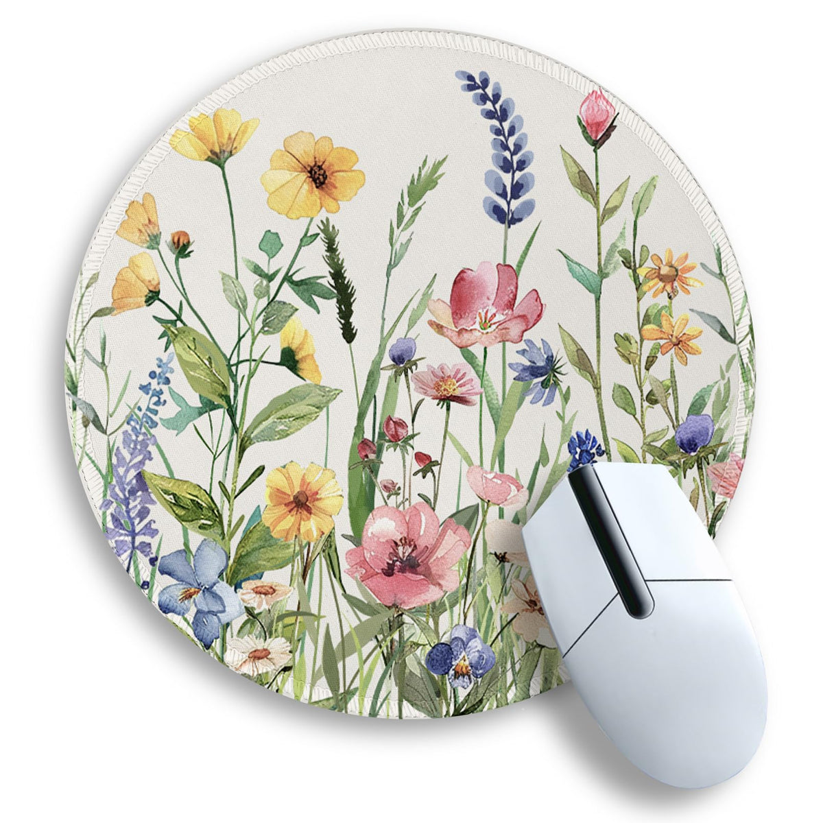 Gctriki Pink Round Mouse Pads for Desk, Cute Office Decor for Women 8.6 in