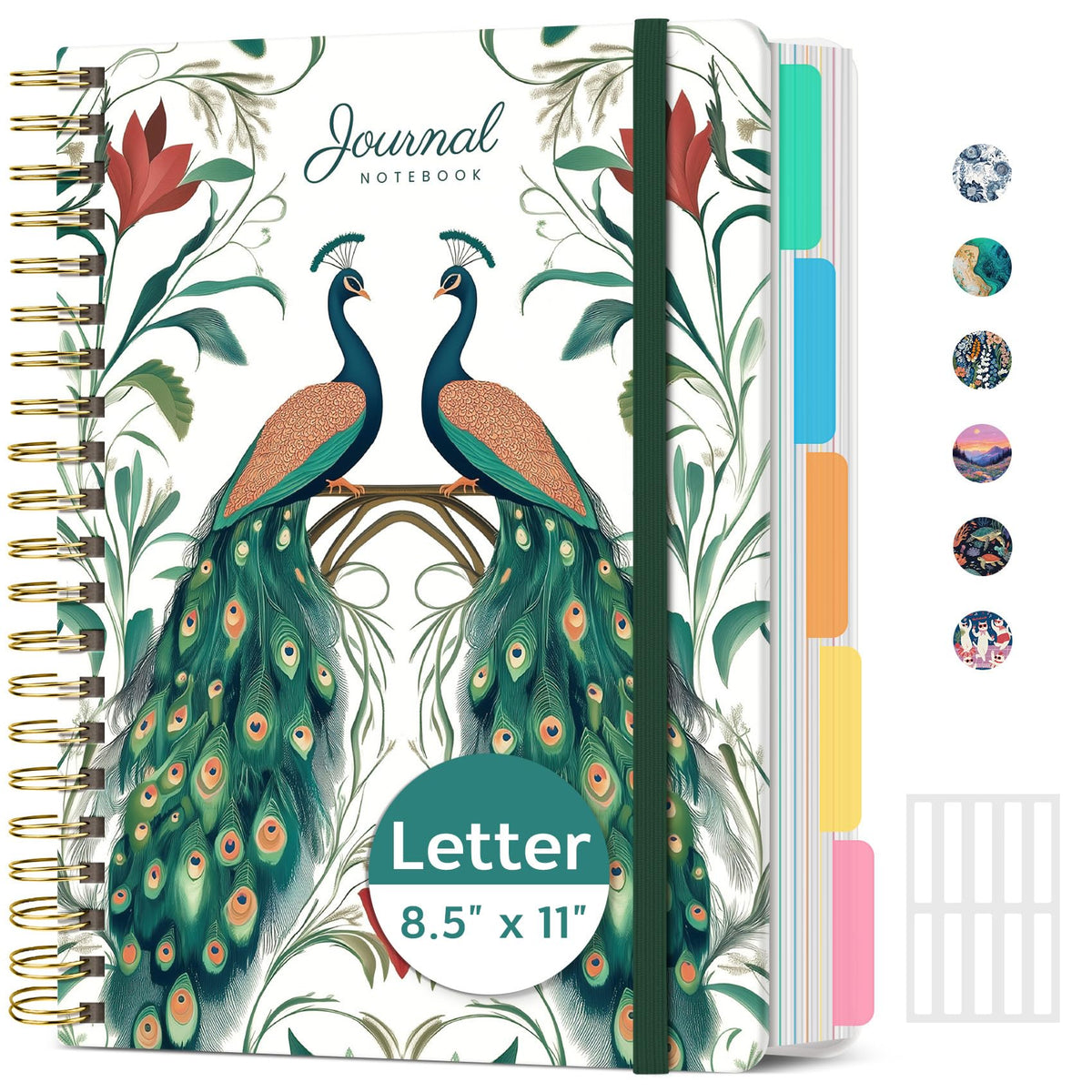 ZOTIA Large Spiral Notebooks for Work 5 Subject with Removable Dividers