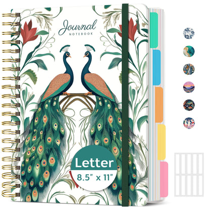 ZOTIA Large Spiral Notebooks for Work 5 Subject with Removable Dividers