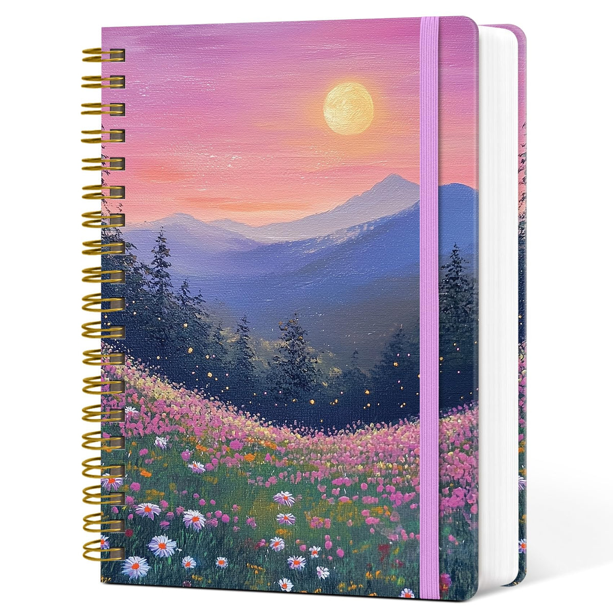Taja Spiral Notebook for Work Thick Hardcover Lined Journal for Note Taking