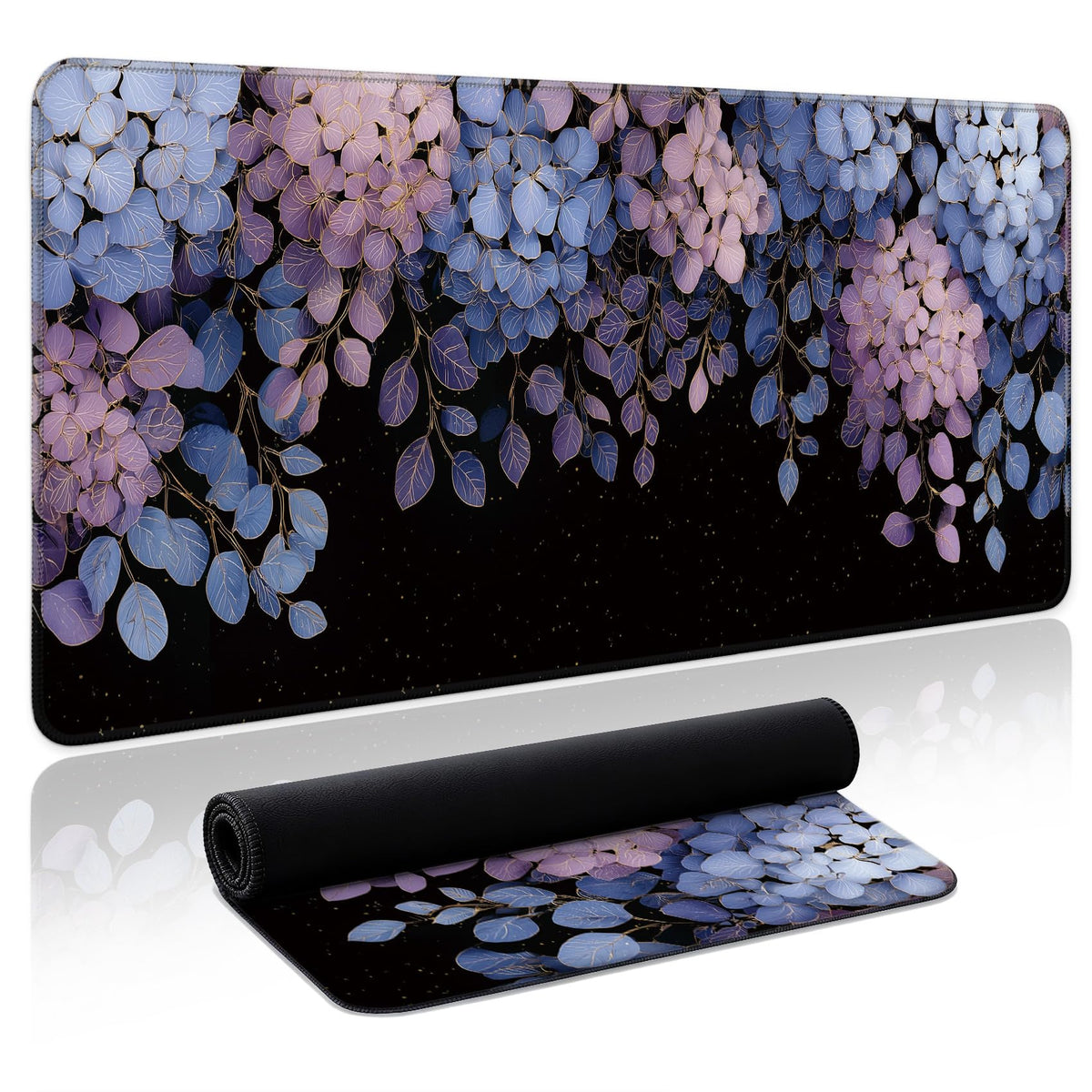 Aesthetic Desk Mat, Cute Enchanted Garden Desk Pad Protector for Work & Decor, 31.5" x 11.8", Pretty Non-Slip Extended Mouse Pad for Office or Home