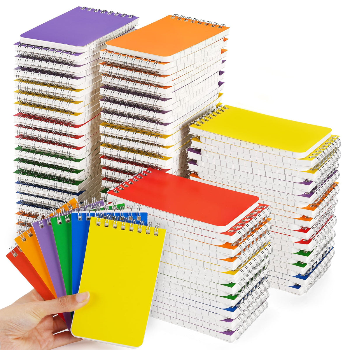 Pocket Notebook 3x5 Inch, 42Packs Mini Top Bound Spiral Notepads Bulk