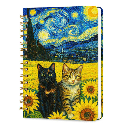 Lined Spiral Journal Notebook for Work A5, 160 Pages, Explosive Cat