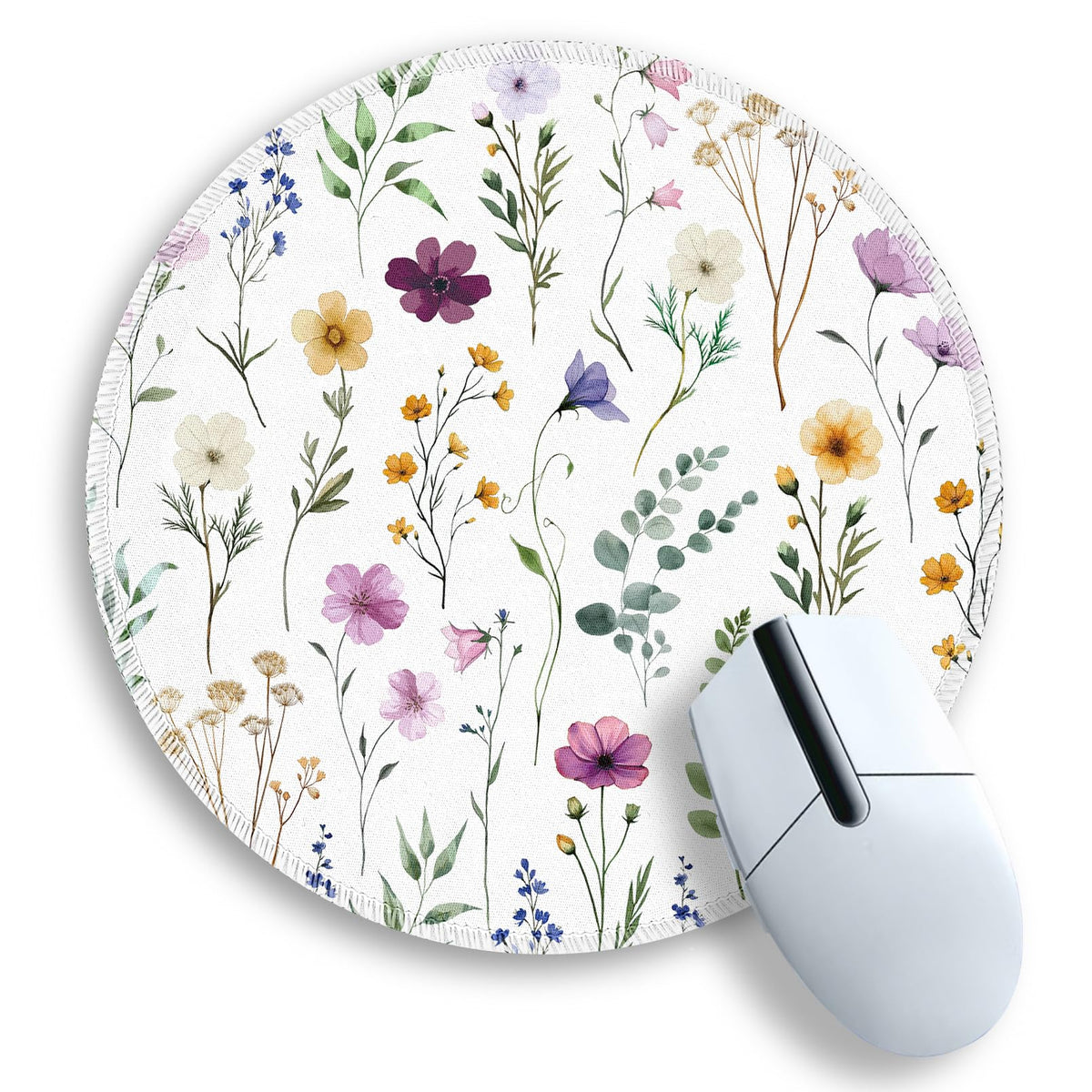 Gctriki Pink Round Mouse Pads for Desk, Cute Office Decor for Women 8.6 in