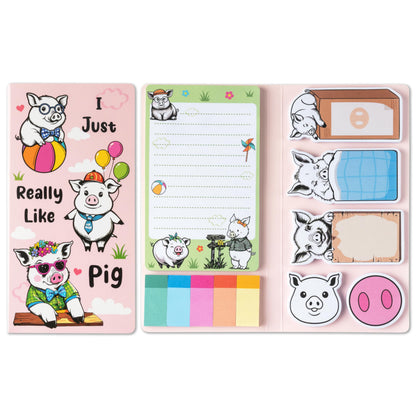 B1ykin Sticky Notes Set - 550 Sheets Memo Writing Pad Cat Floral Design