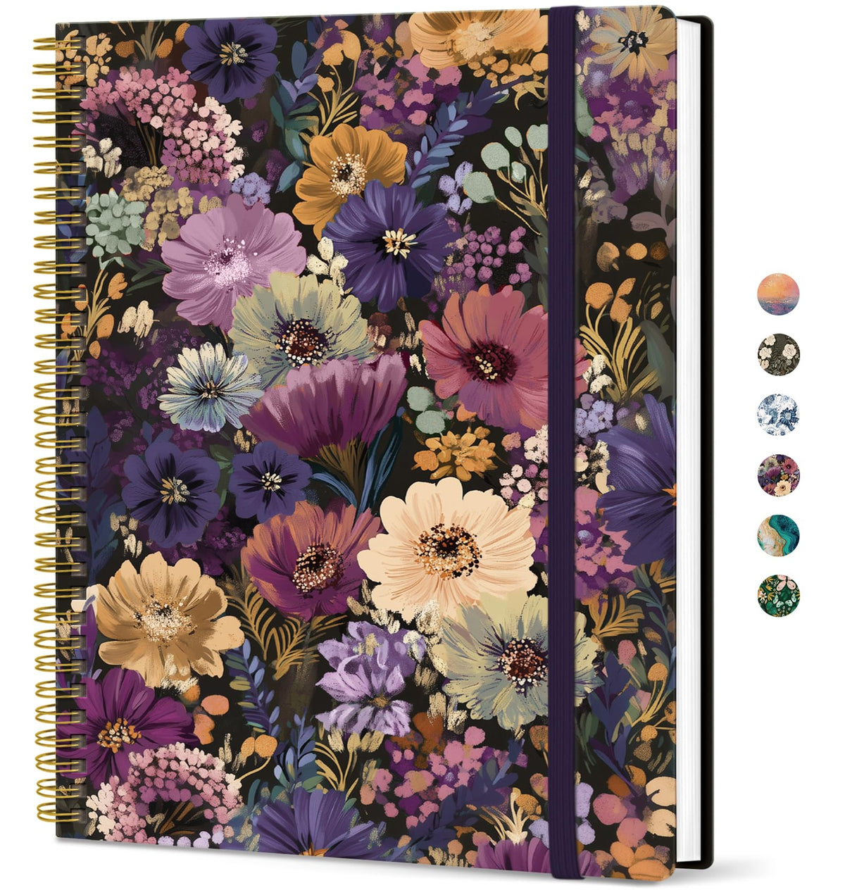 Taja Large Spiral Lined Journal for Women and Men, Notebook for Work