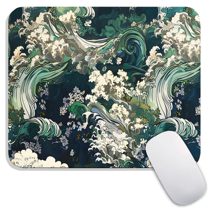Square Mouse Pad Beautiful Flowers Plants, Personalized Premium-Textured Custom Mouse Mat Design, Washable Mousepad Cloth, Non-Slip Rubber Base Computer Mouse Pads for Wireless Mouse