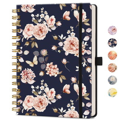 AHGXG Spiral Journal Notebook, 160 Lined Pages, A5 Size (5.7'' x 8.3'')