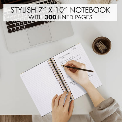 Aesthetic Thick Spiral Notebook Journal For Women in B5 - Linen Hardcover