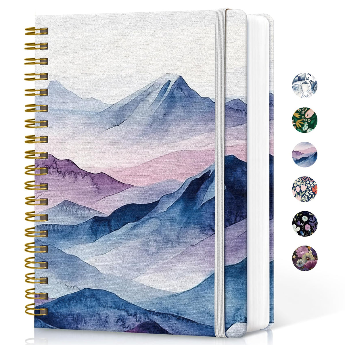 Taja Spiral Notebook for Work Thick Hardcover Lined Journal for Note Taking