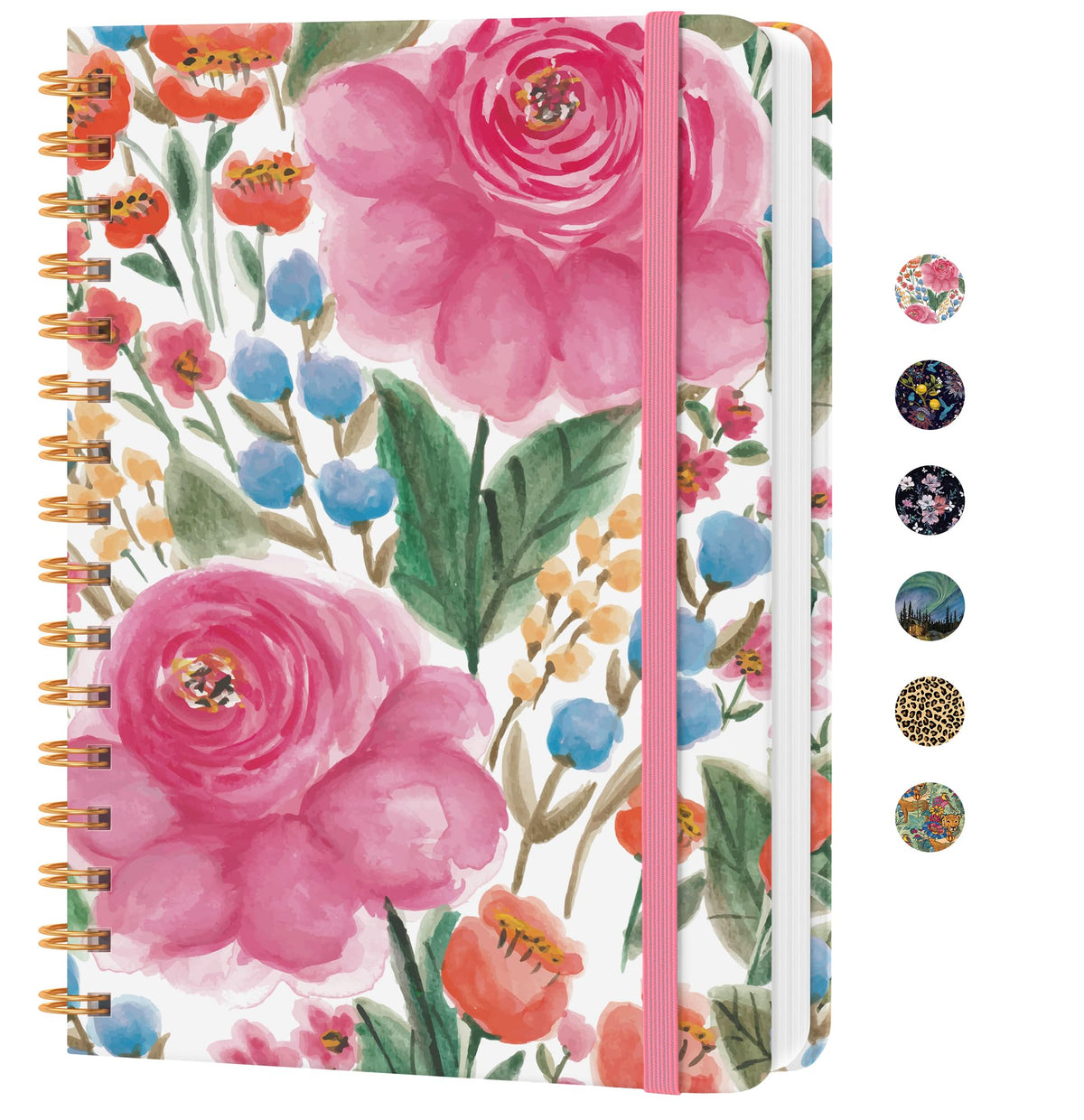 Lined Spiral Journal Notebook, A5 College Ruled Notebook for Note-Taking
