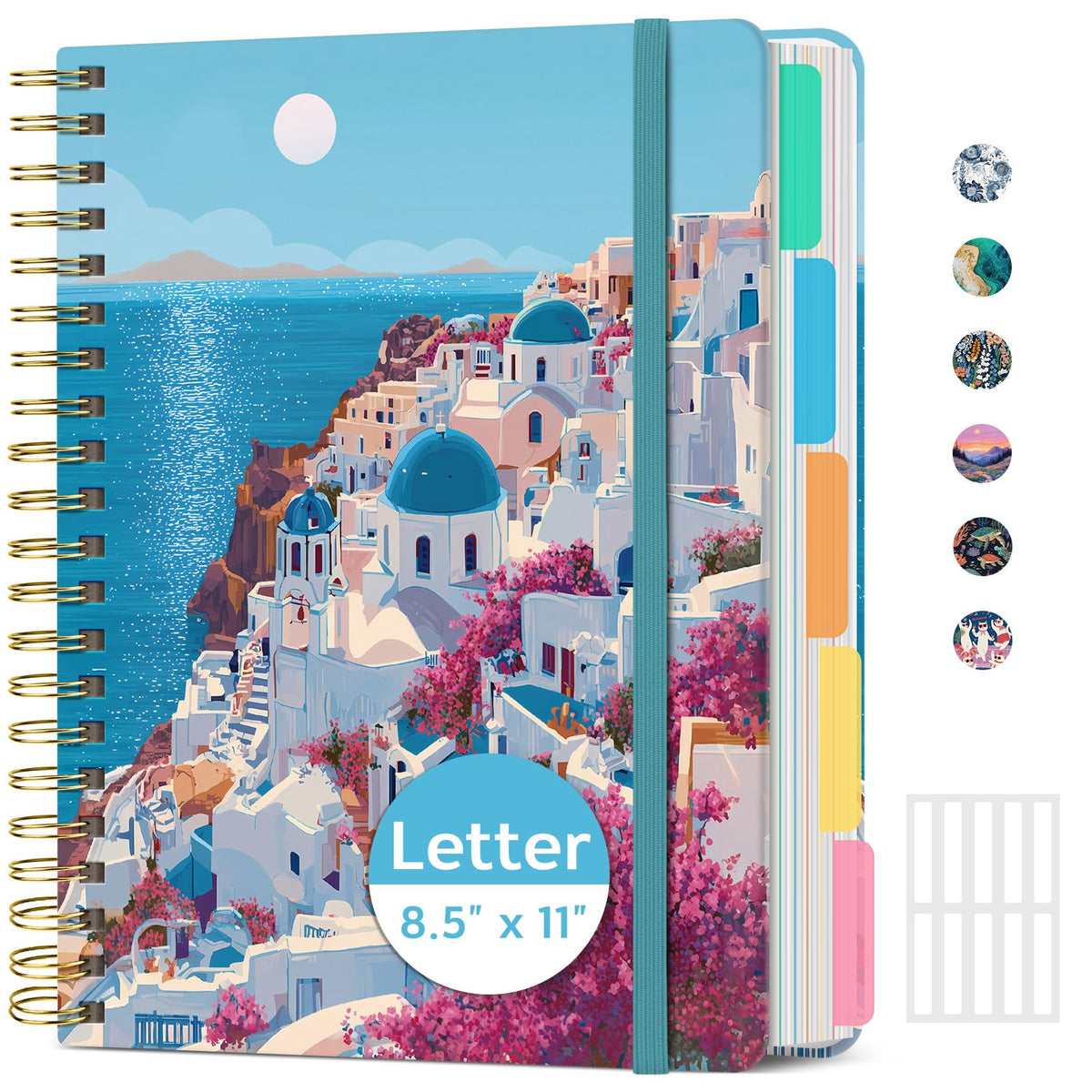 ZOTIA Large Spiral Notebooks for Work 5 Subject with Removable Dividers